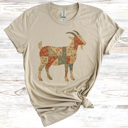 Rustic Goat Quilt T-Shirt