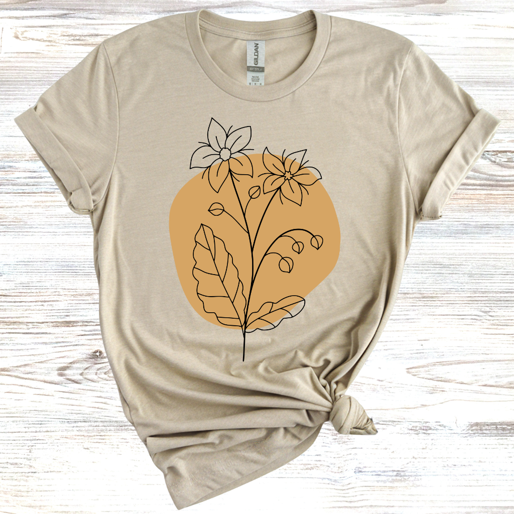 Flower Sketch T-Shirt