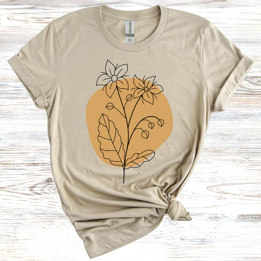 Flower Sketch T-Shirt