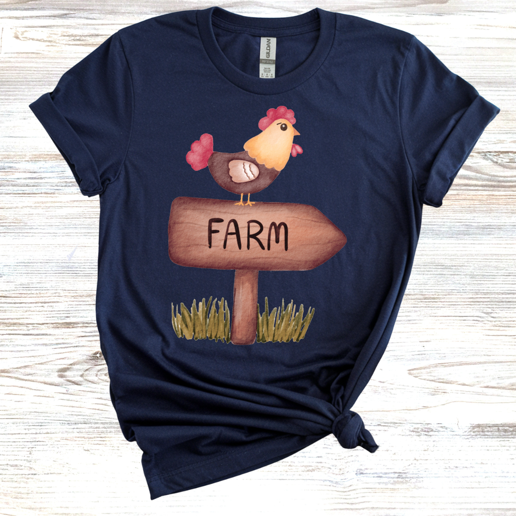 Farm Chicken Sign T-Shirt