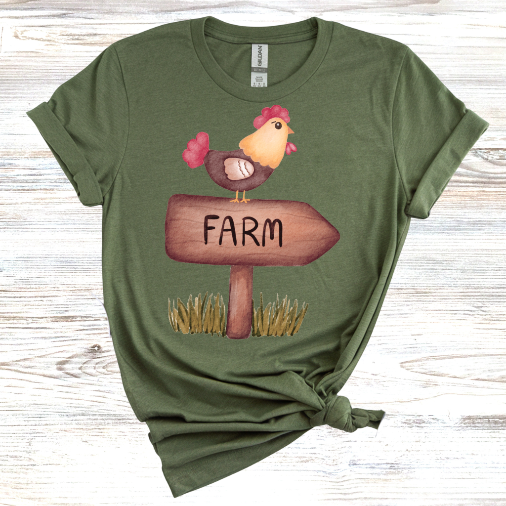 Farm Chicken Sign T-Shirt