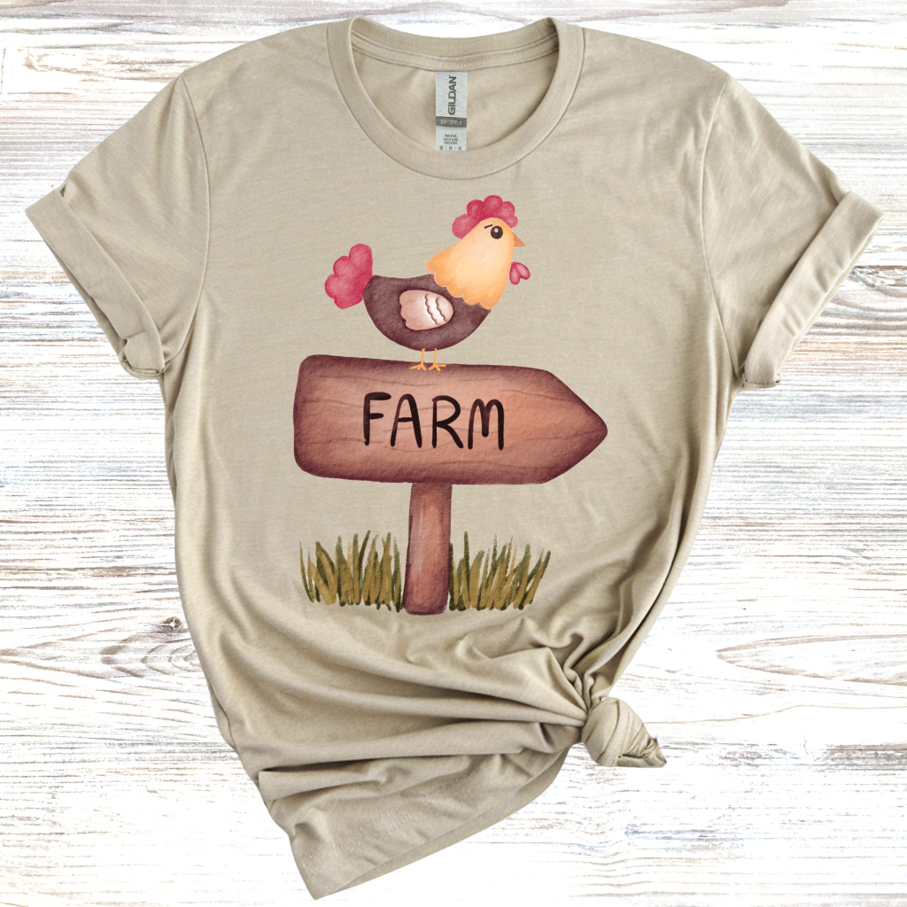 Farm Chicken Sign T-Shirt