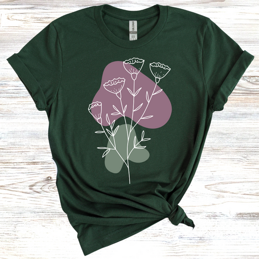 Flower Sketch T-Shirt