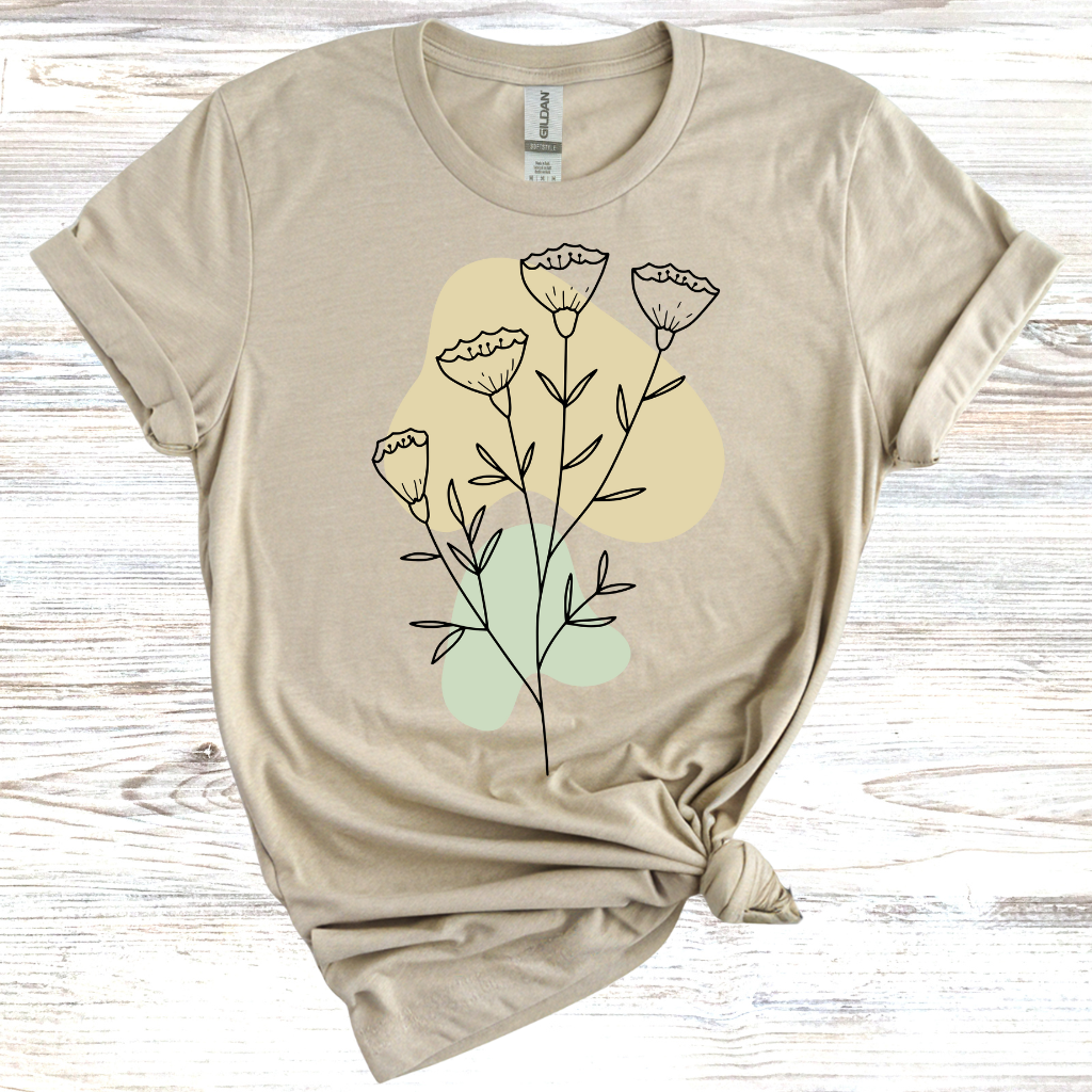 Flower Sketch T-Shirt