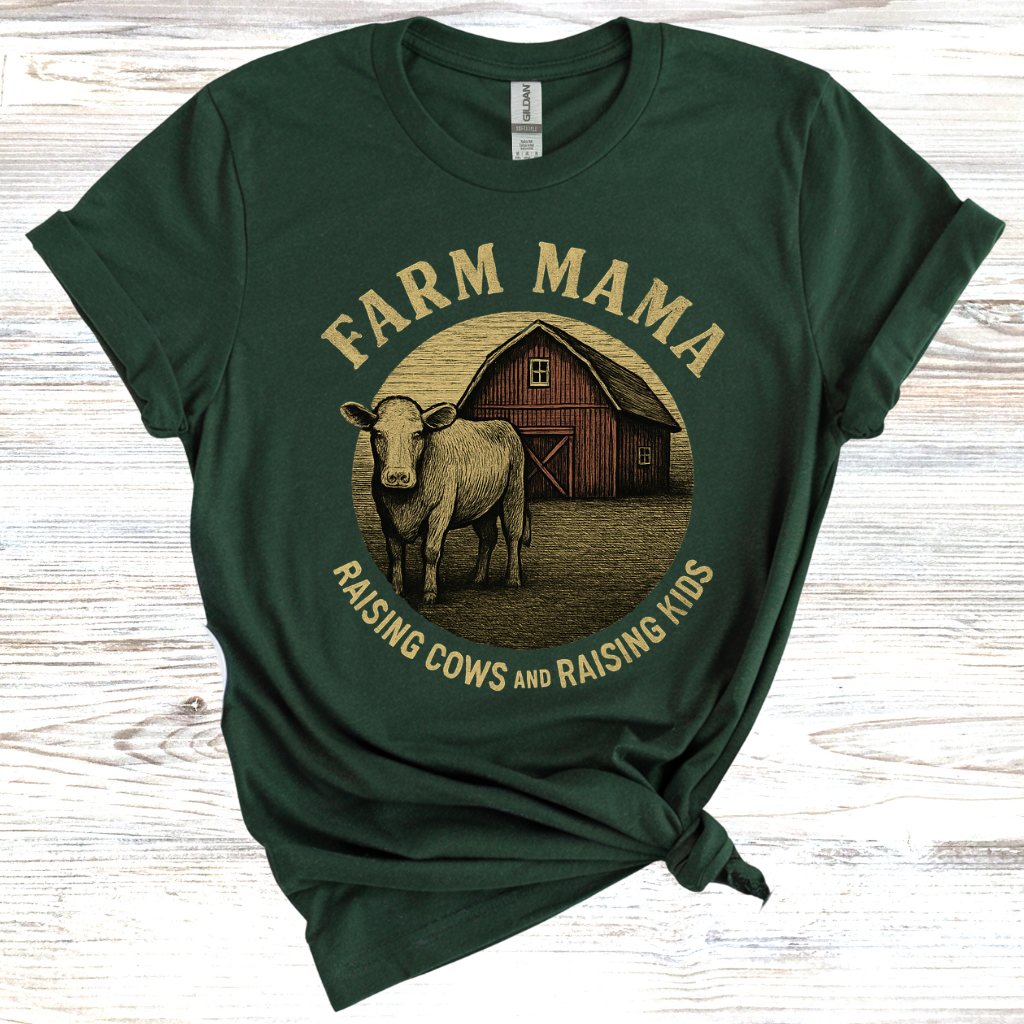 Farm Mama Raising Cows and Raising Kids T-Shirt