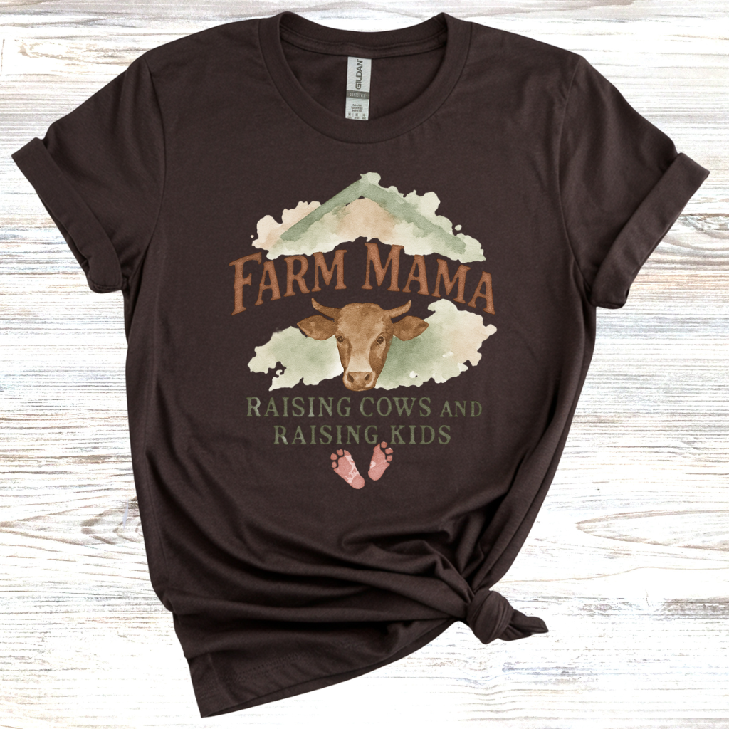 Farm Mama Raising Cows and Raising Kids T-Shirt