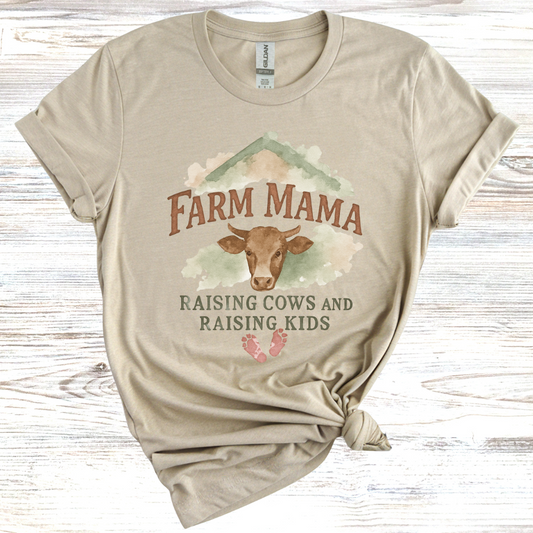 Farm Mama Raising Cows and Raising Kids T-Shirt