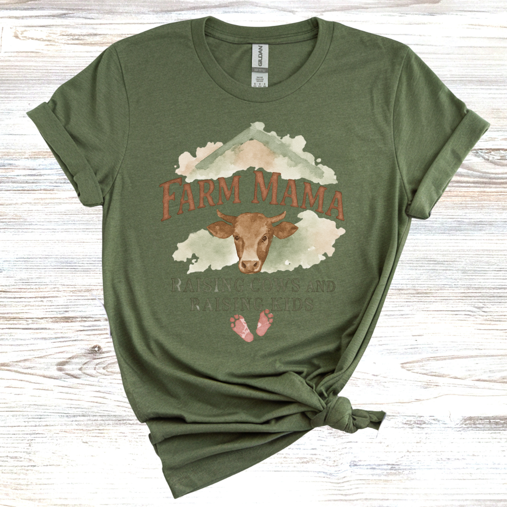 Farm Mama Raising Cows and Raising Kids T-Shirt