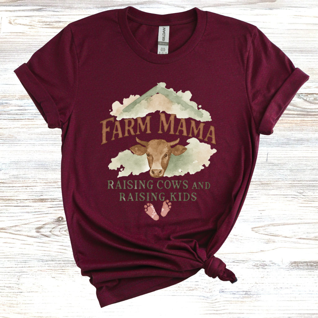 Farm Mama Raising Cows and Raising Kids T-Shirt