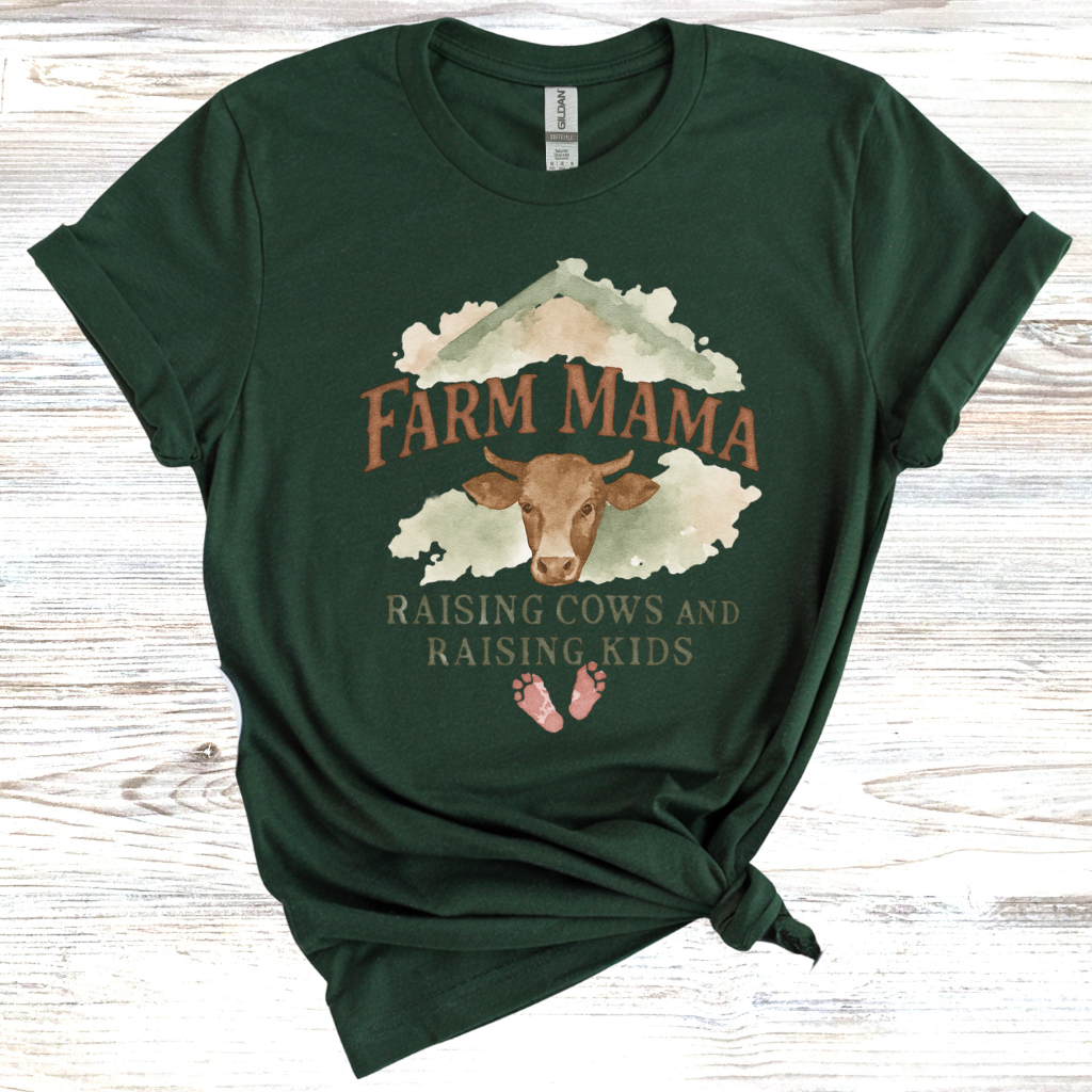 Farm Mama Raising Cows and Raising Kids T-Shirt
