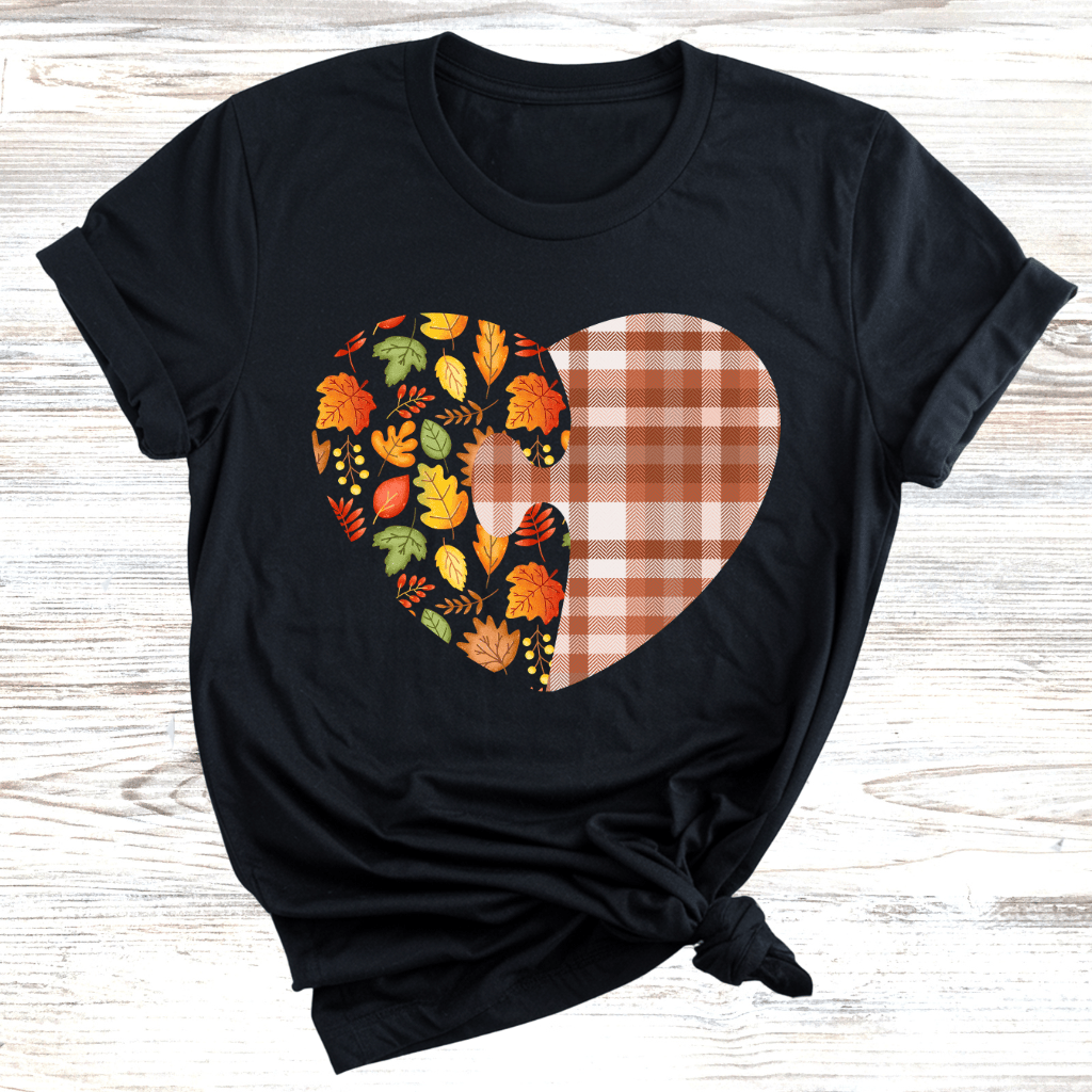 Fall Puzzle Heart T-Shirt