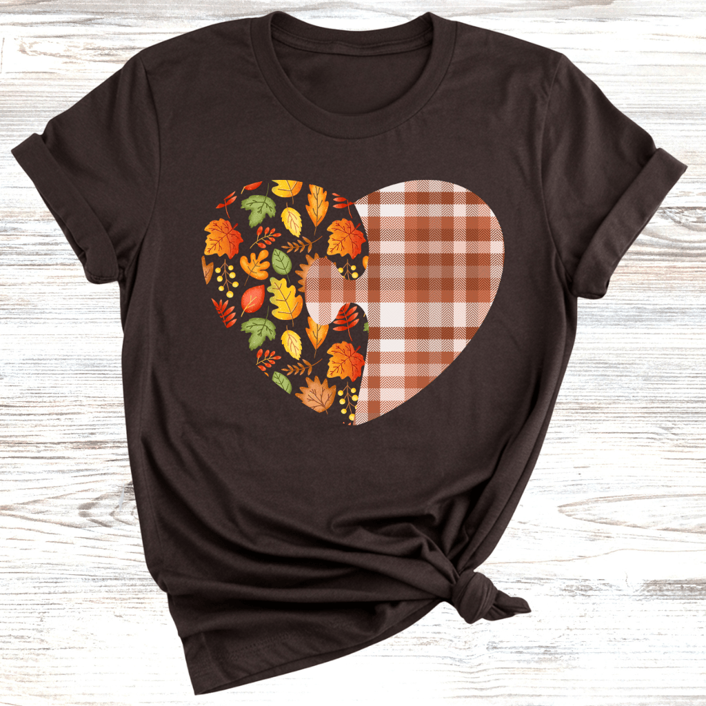 Fall Puzzle Heart T-Shirt
