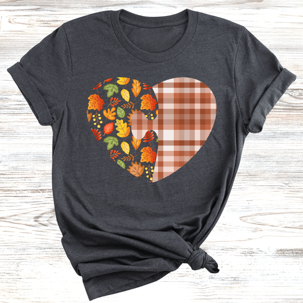 Fall Puzzle Heart T-Shirt