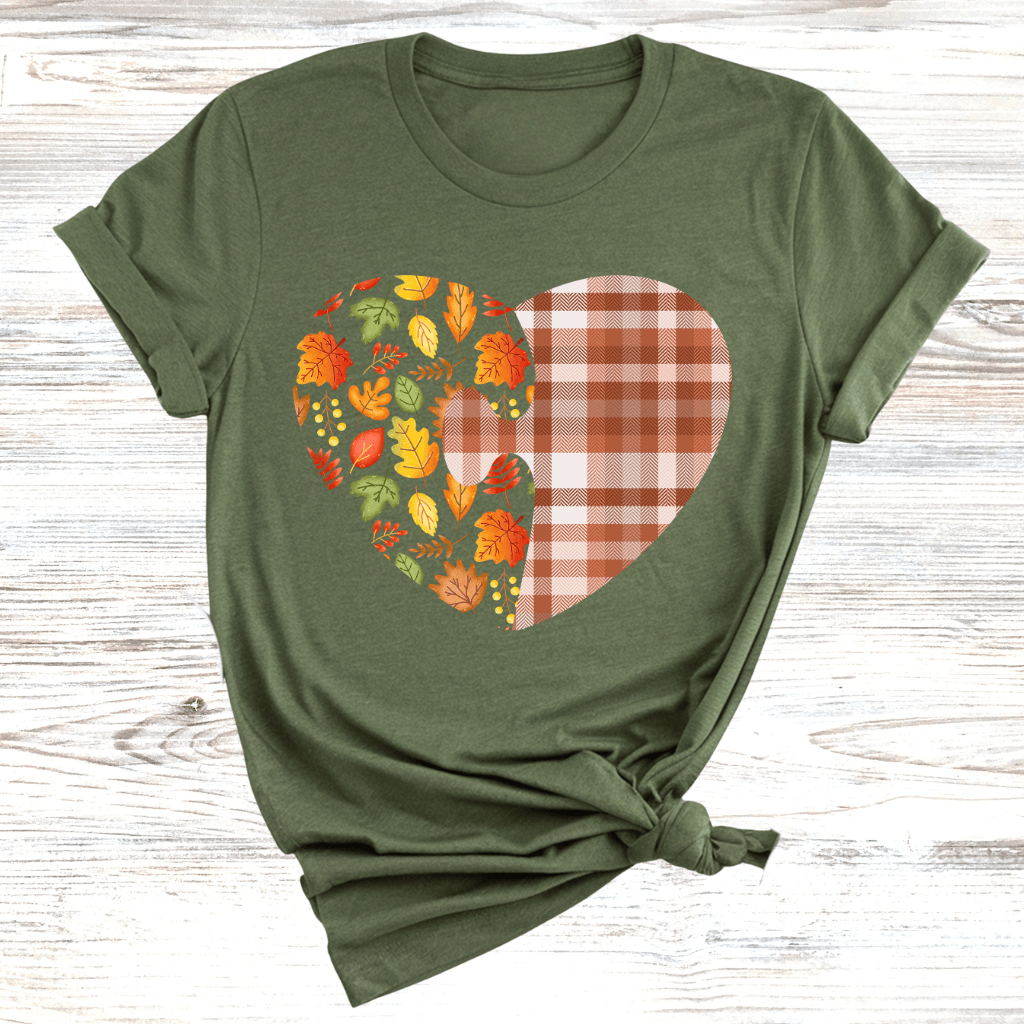 Fall Puzzle Heart T-Shirt