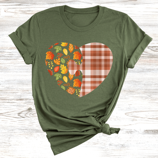 Fall Puzzle Heart T-Shirt