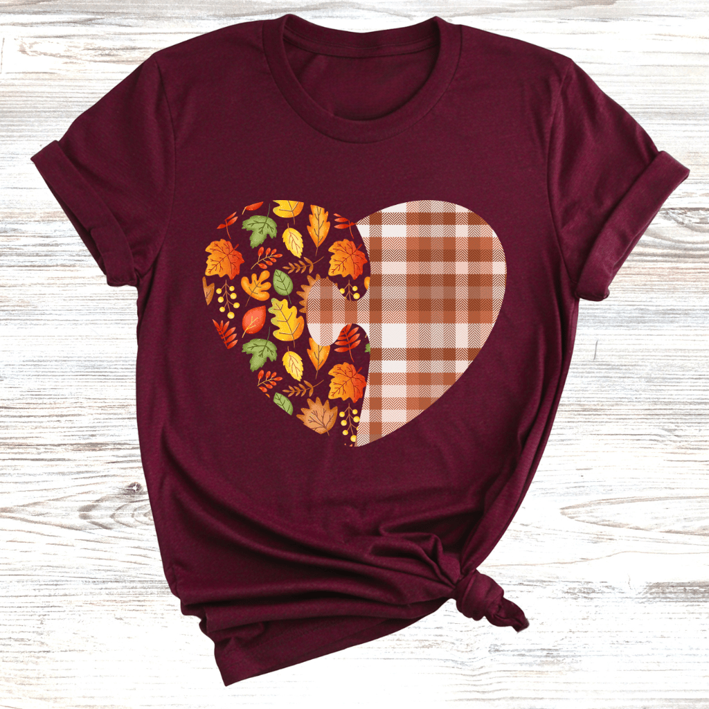 Fall Puzzle Heart T-Shirt