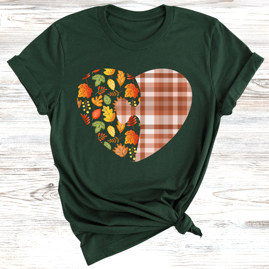 Fall Puzzle Heart T-Shirt