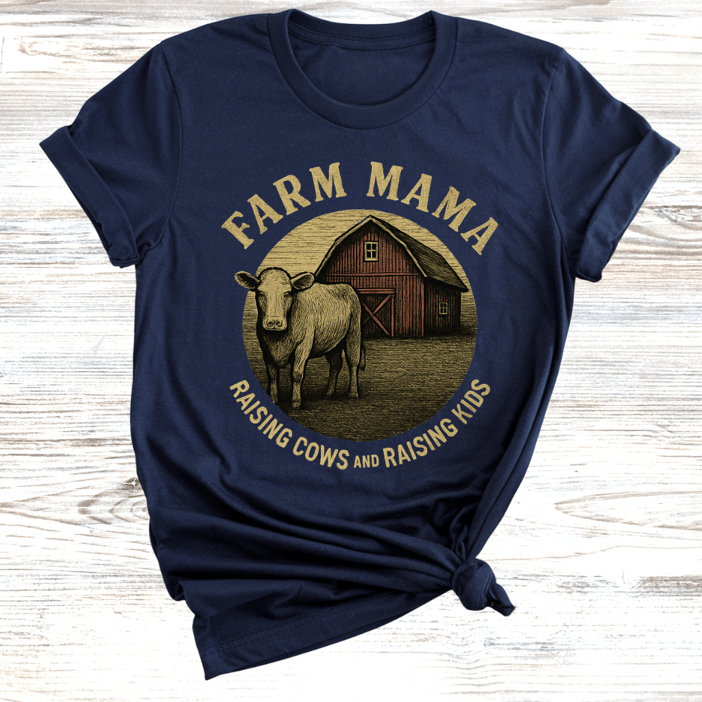 Farm Mama Raising Cows and Raising Kids T-Shirt