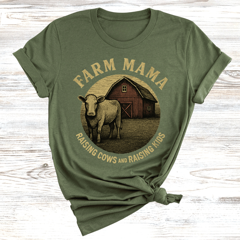 Farm Mama Raising Cows and Raising Kids T-Shirt