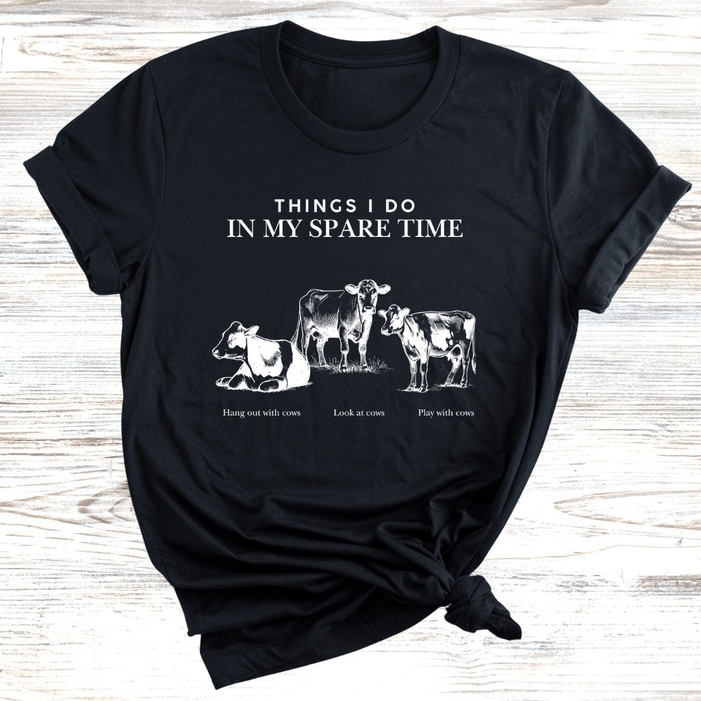 Spare Time Cows T-Shirt