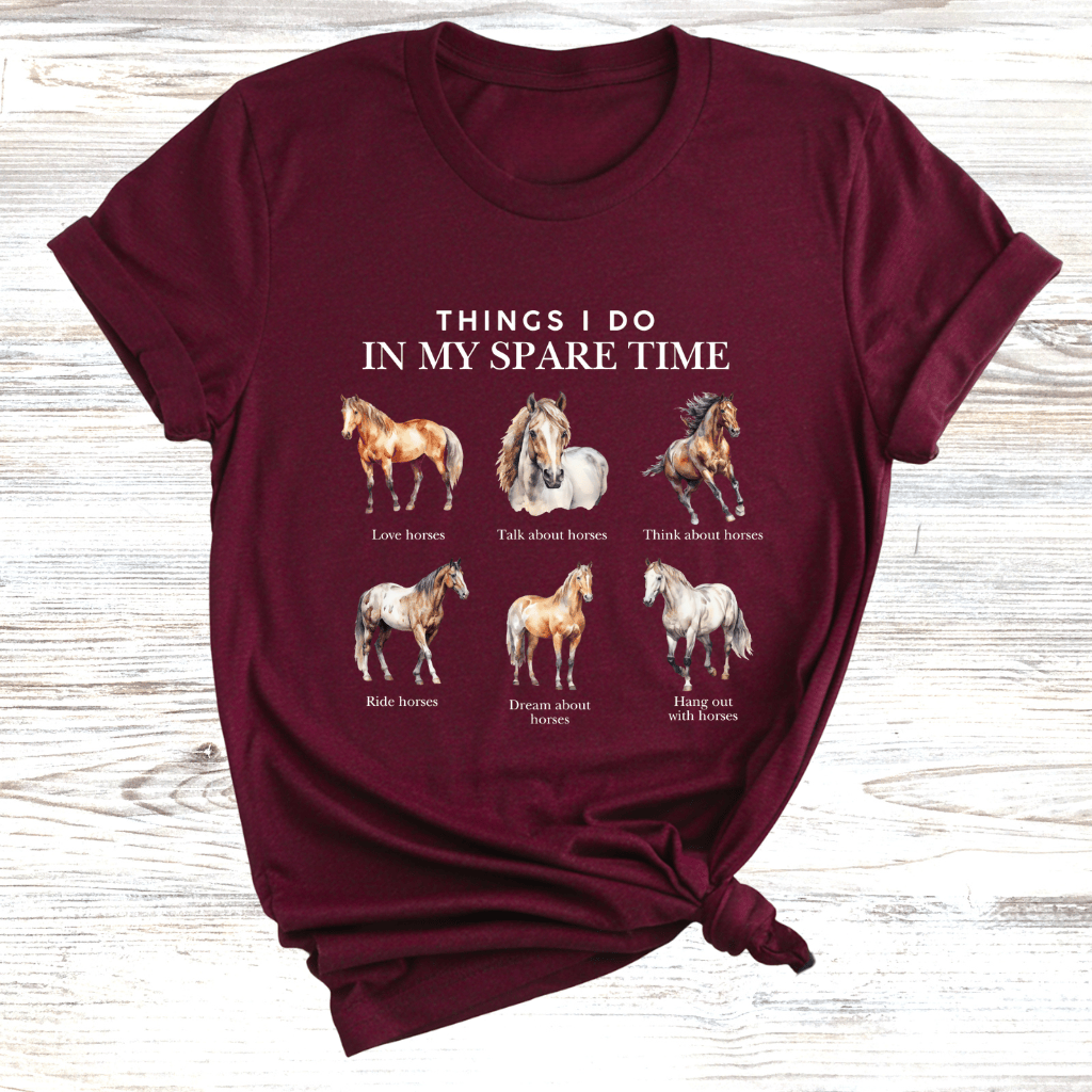 Things I do in my spare time Horses T-Shirt