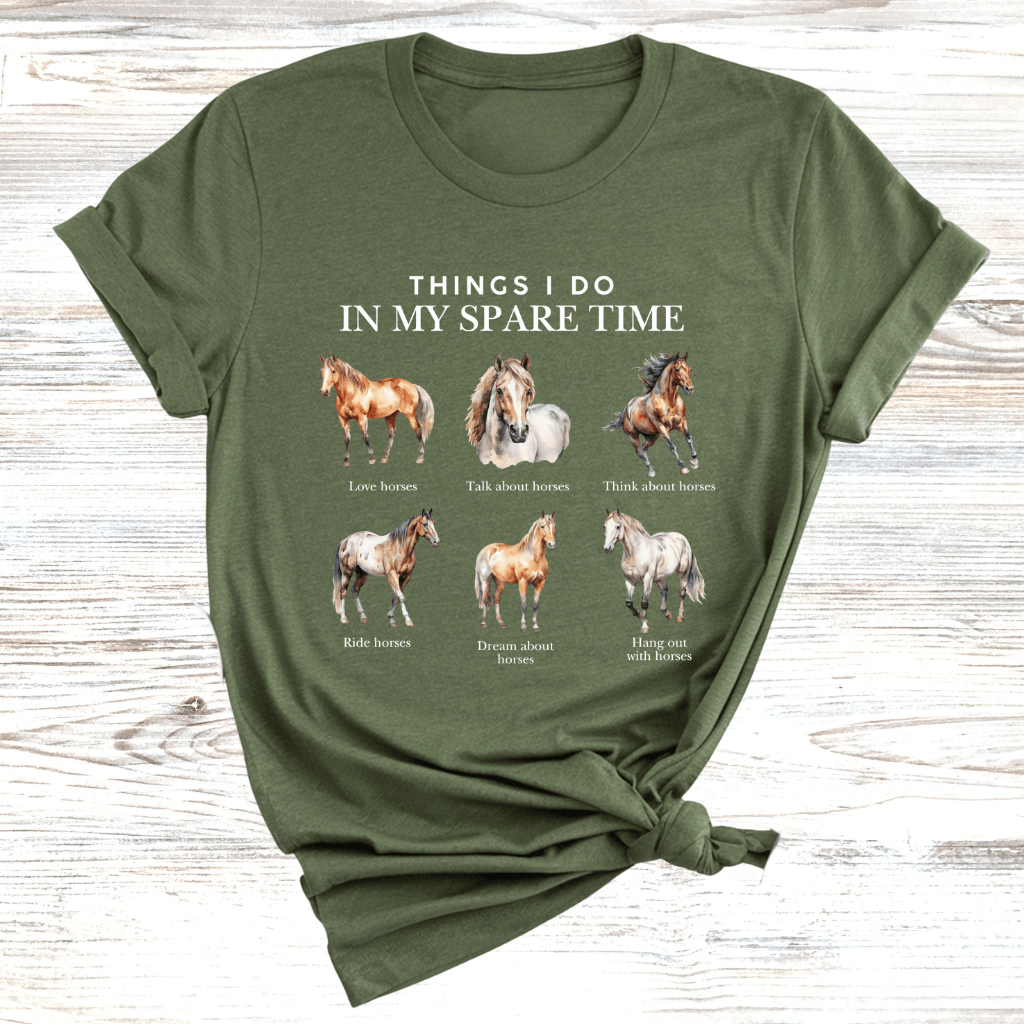 Things I do in my spare time Horses T-Shirt