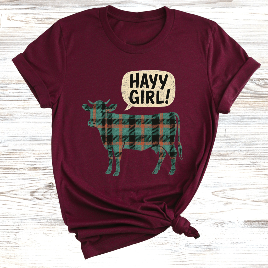 HAYY GIRL! Cow T-Shirt