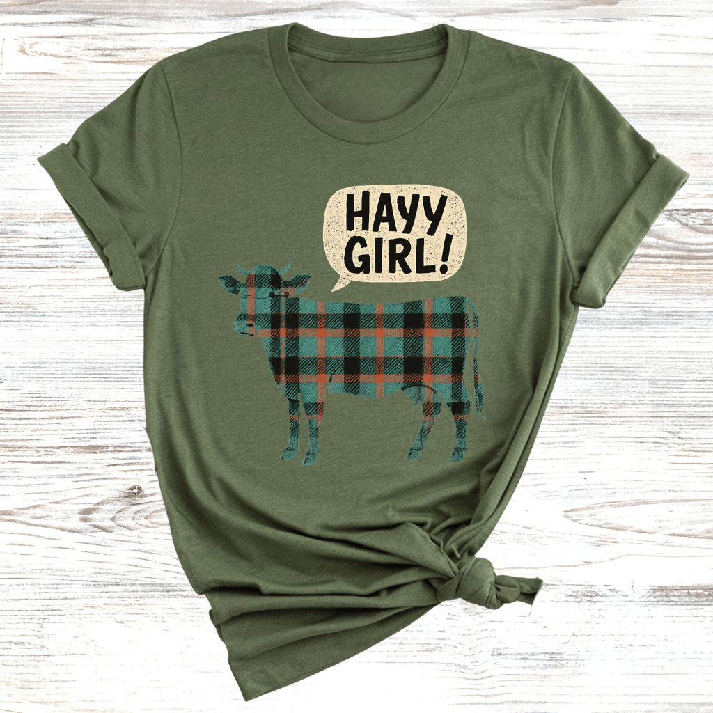 HAYY GIRL! Cow T-Shirt