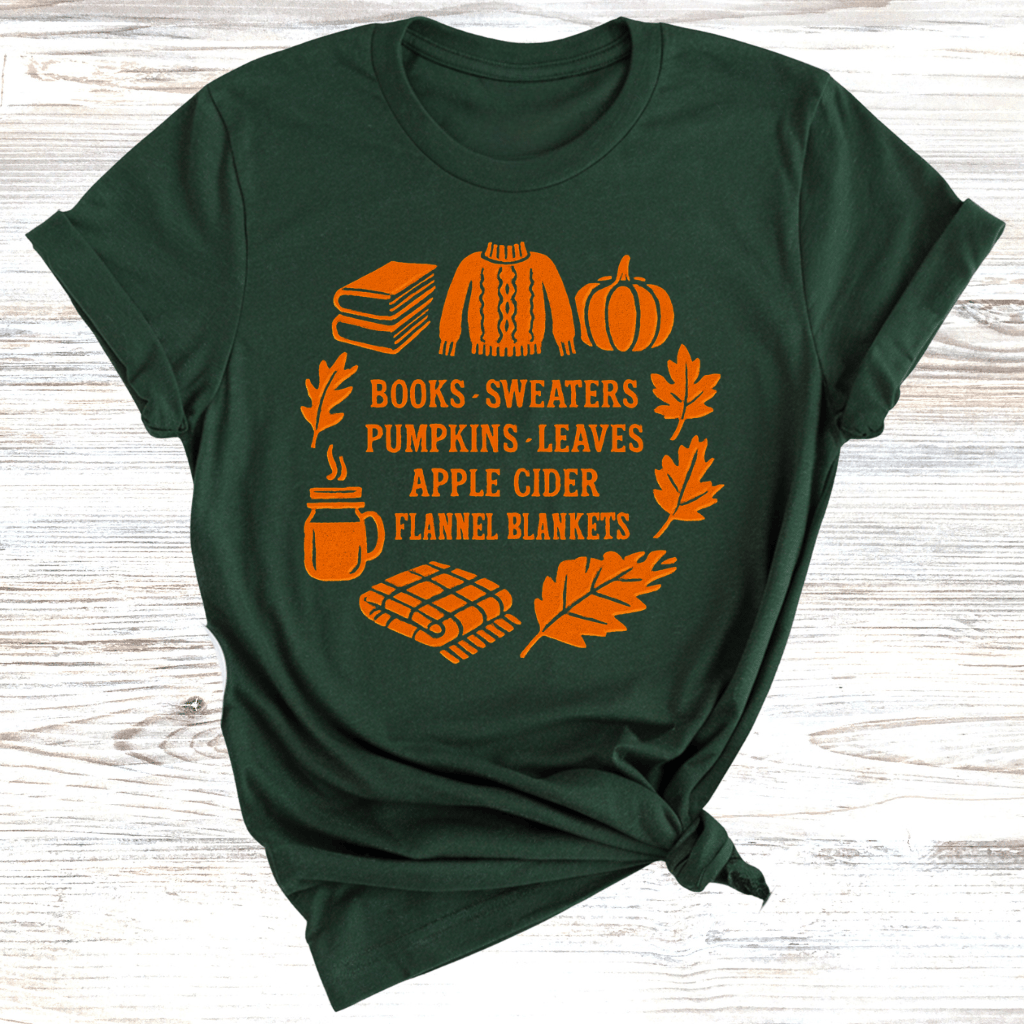 Autumn Vibes List Wreath T-Shirt