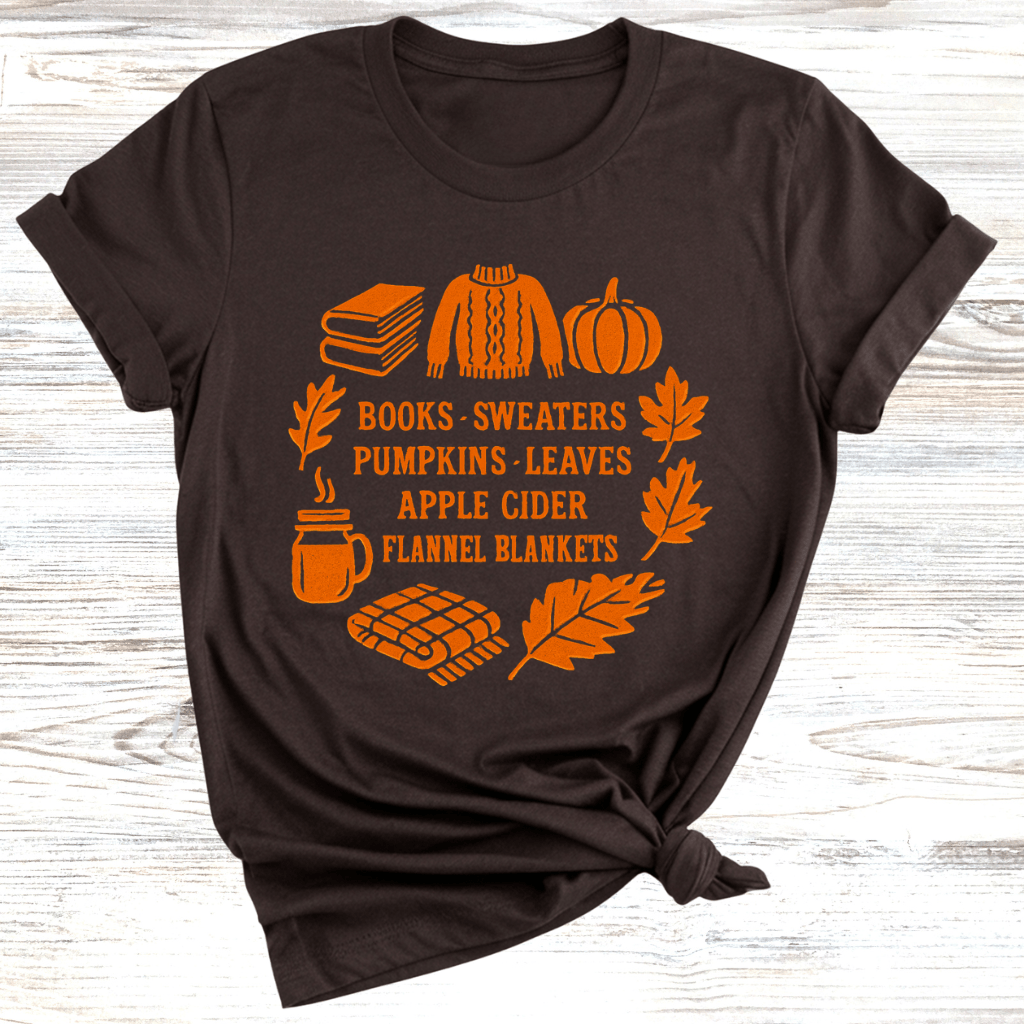Autumn Vibes List Wreath T-Shirt