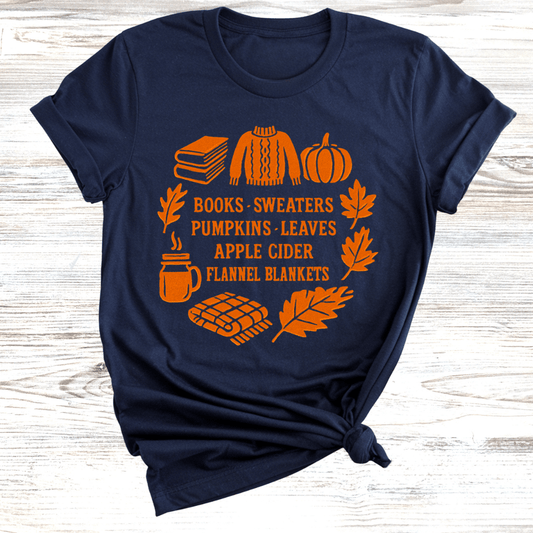 Autumn Vibes List Wreath T-Shirt