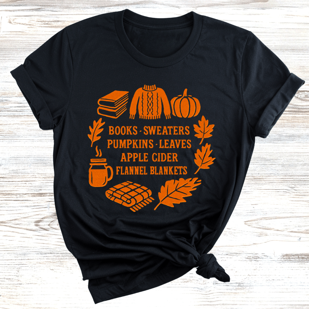 Autumn Vibes List Wreath T-Shirt