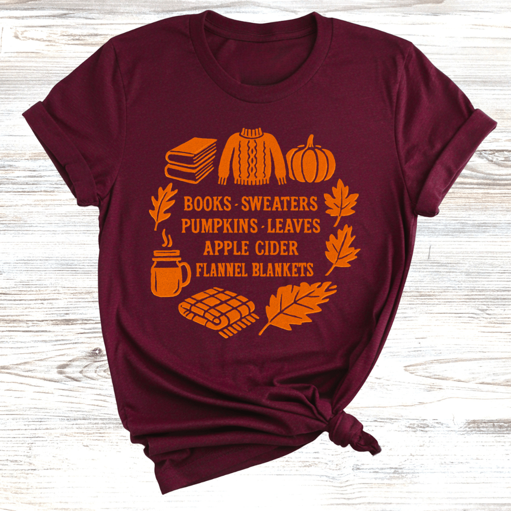 Autumn Vibes List Wreath T-Shirt