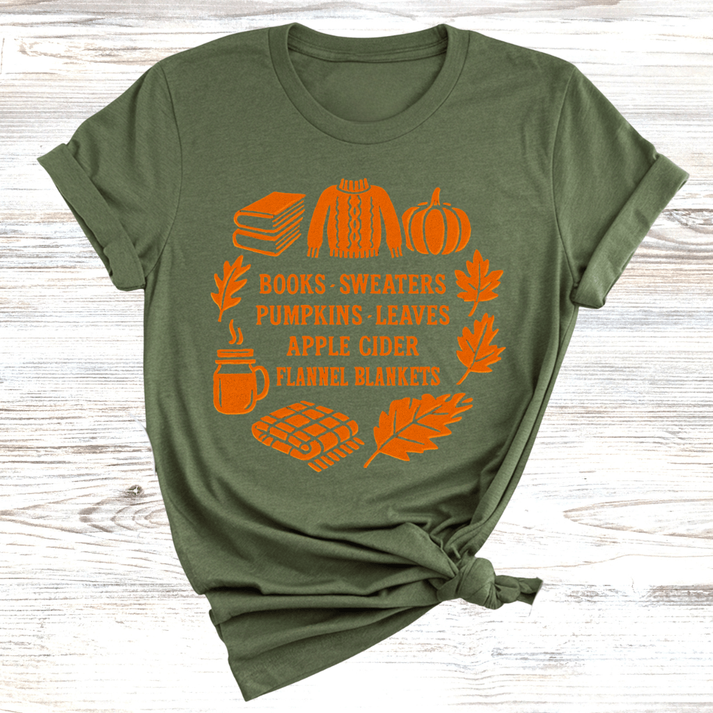 Autumn Vibes List Wreath T-Shirt