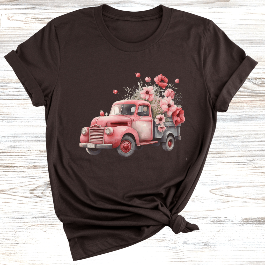 Vintage Floral Truck T-Shirt