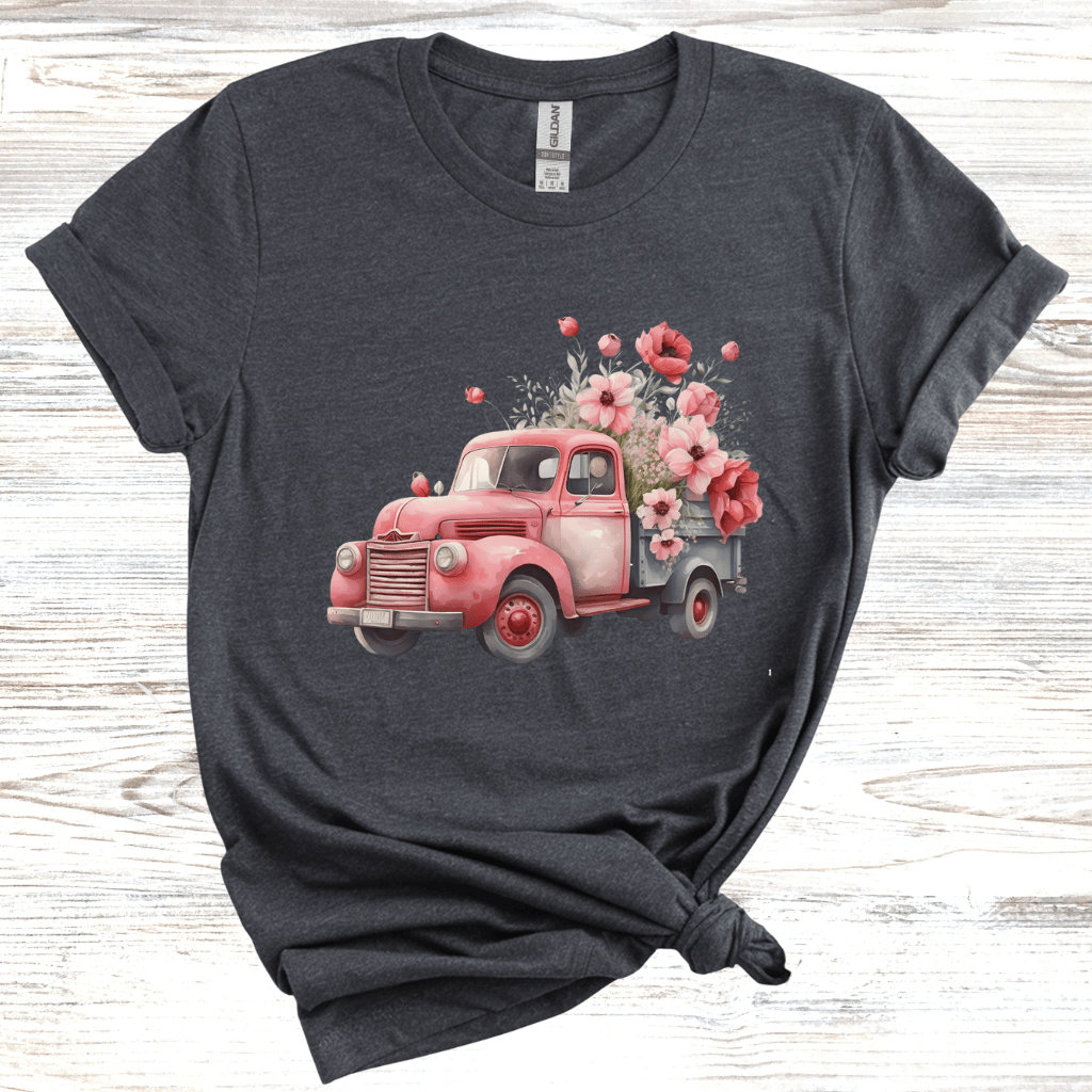 Vintage Floral Truck T-Shirt
