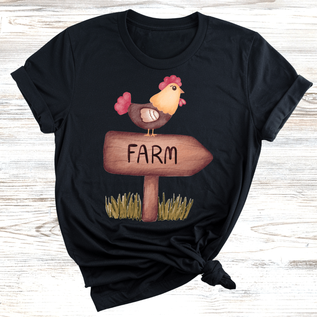 Farm Chicken Sign T-Shirt