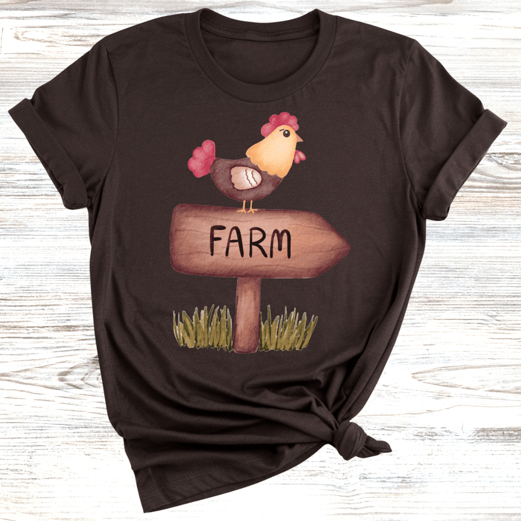 Farm Chicken Sign T-Shirt