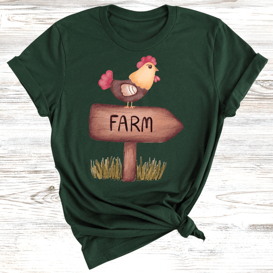 Farm Chicken Sign T-Shirt