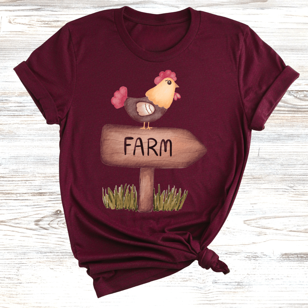 Farm Chicken Sign T-Shirt