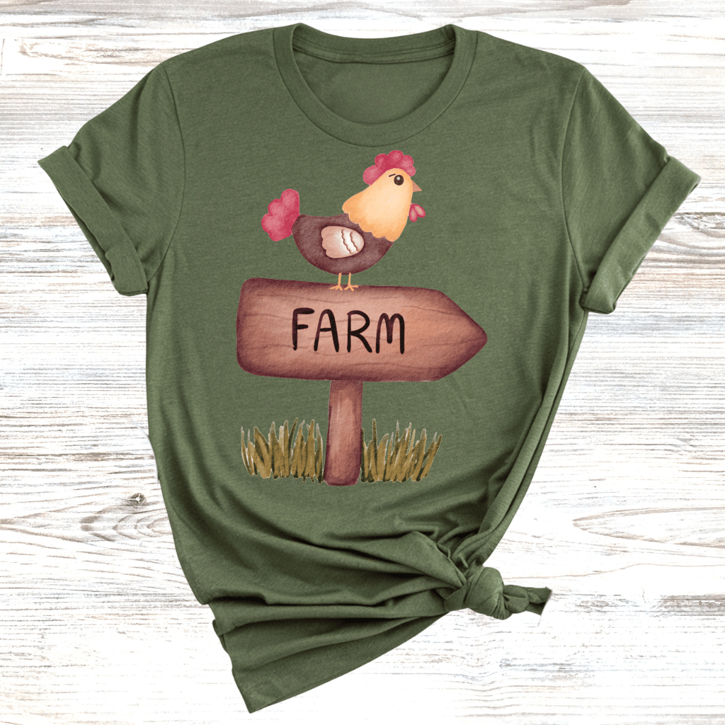 Farm Chicken Sign T-Shirt