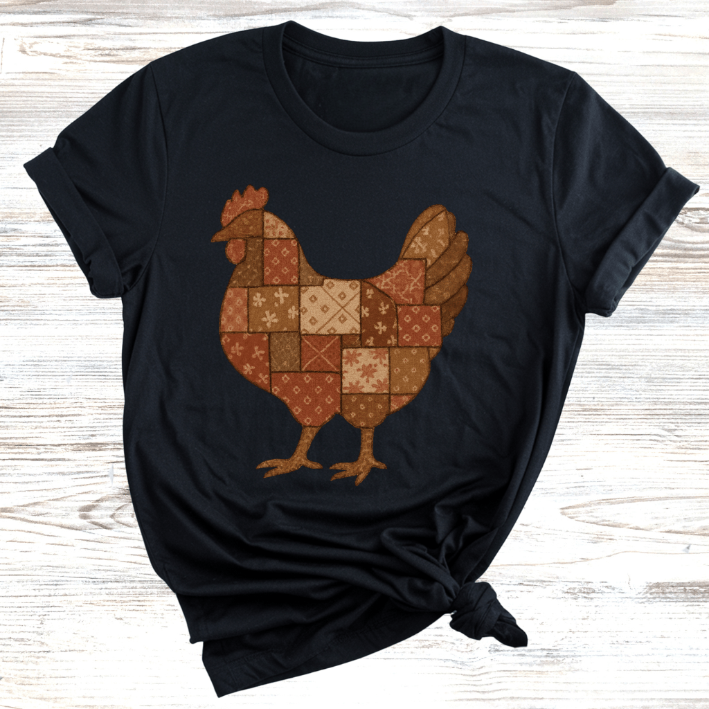 Vintage Quilted Chicken T-Shirt