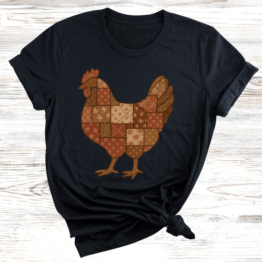 Vintage Quilted Chicken T-Shirt