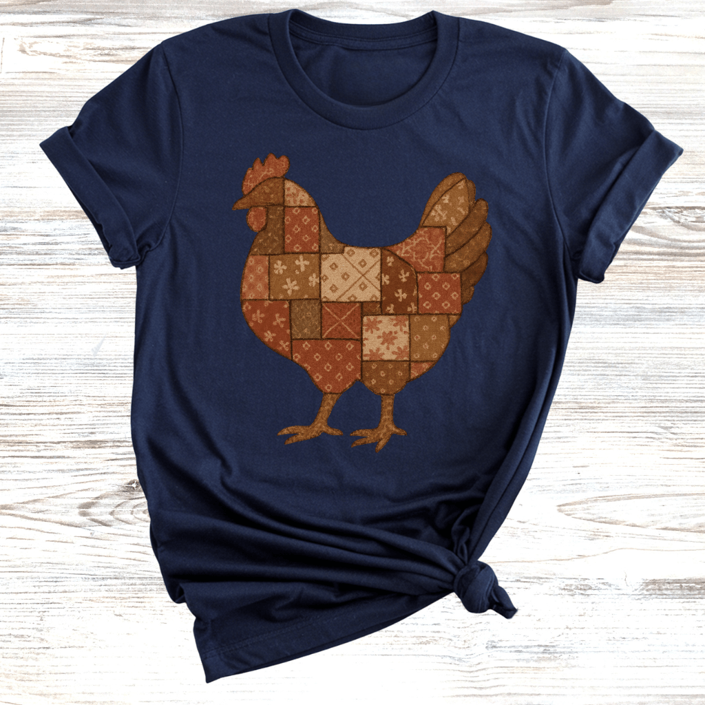 Vintage Quilted Chicken T-Shirt