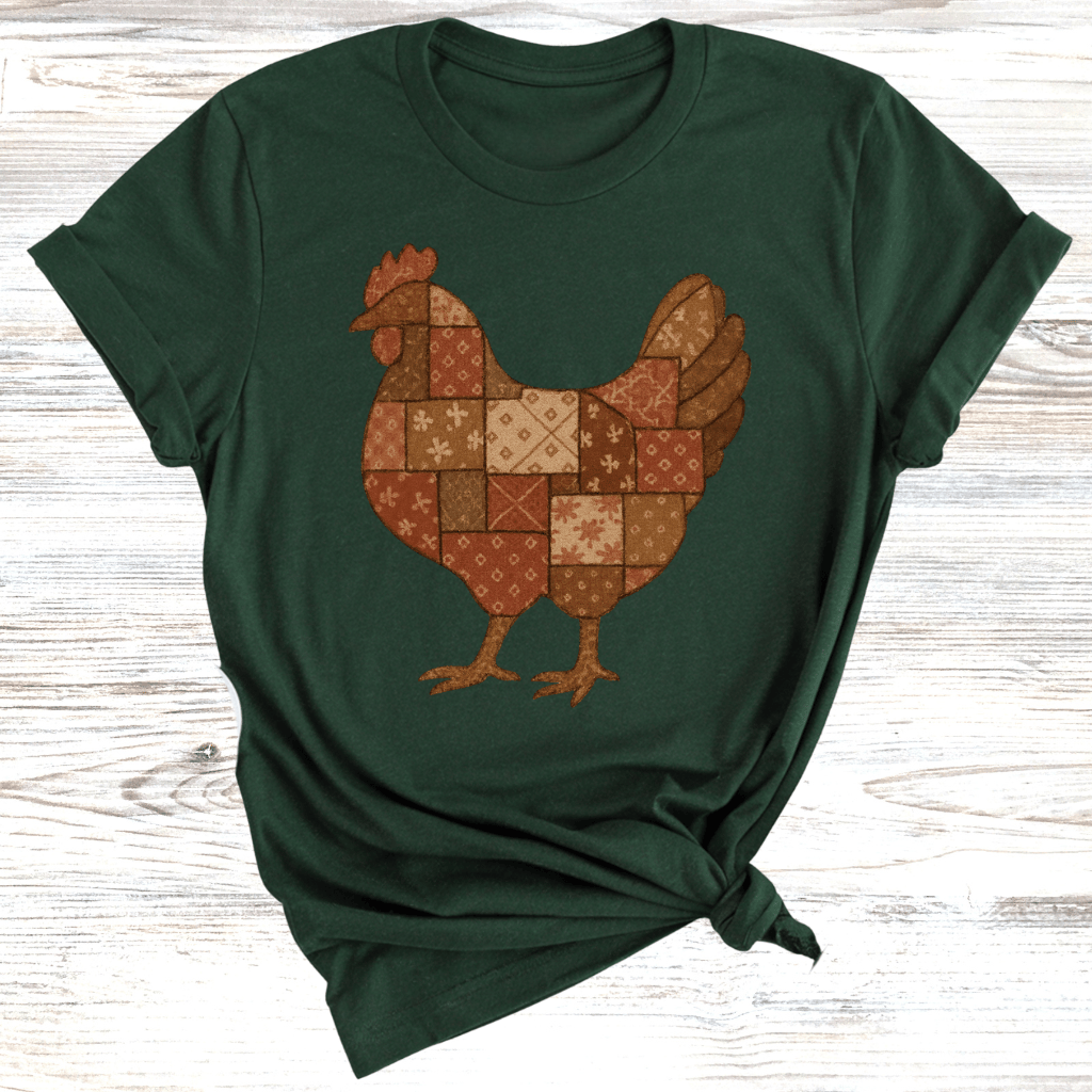 Vintage Quilted Chicken T-Shirt