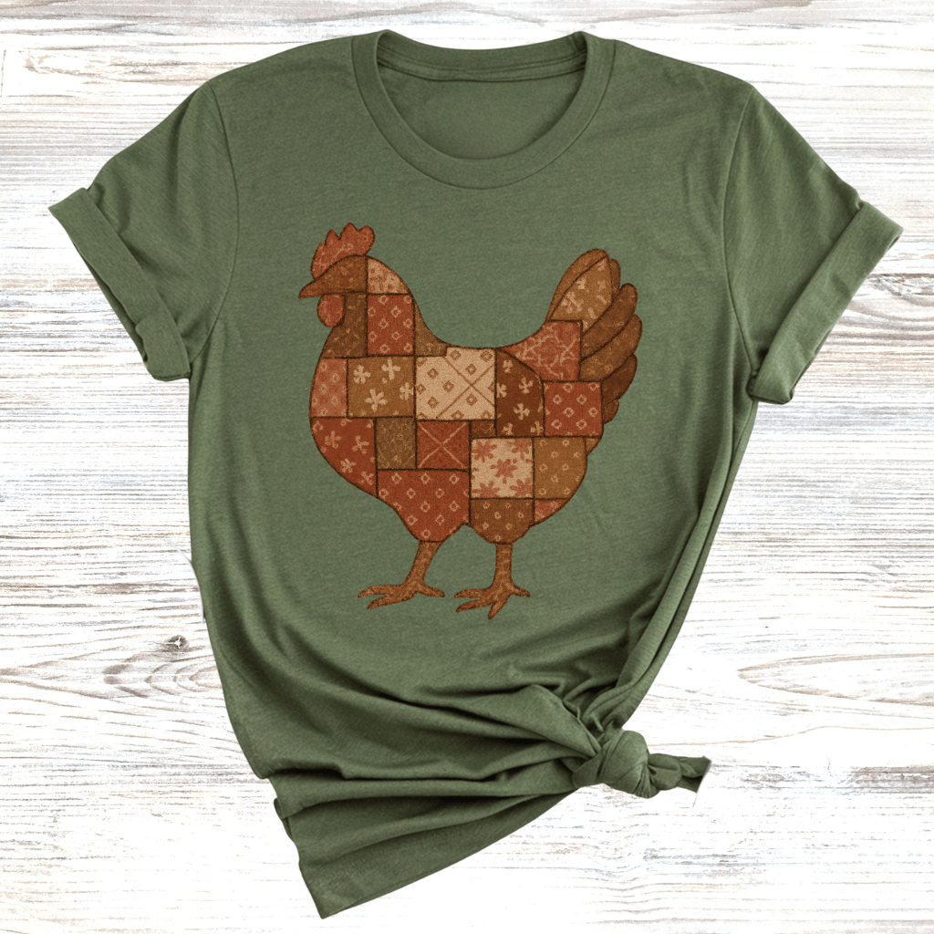 Vintage Quilted Chicken T-Shirt