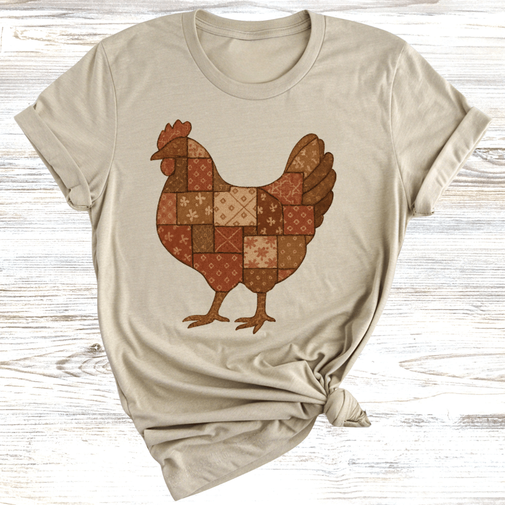 Vintage Quilted Chicken T-Shirt
