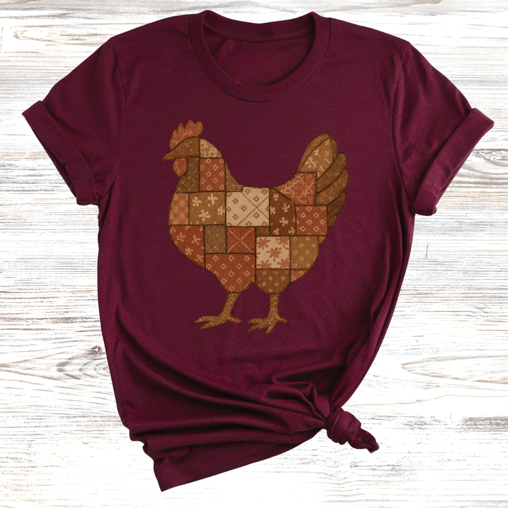 Vintage Quilted Chicken T-Shirt