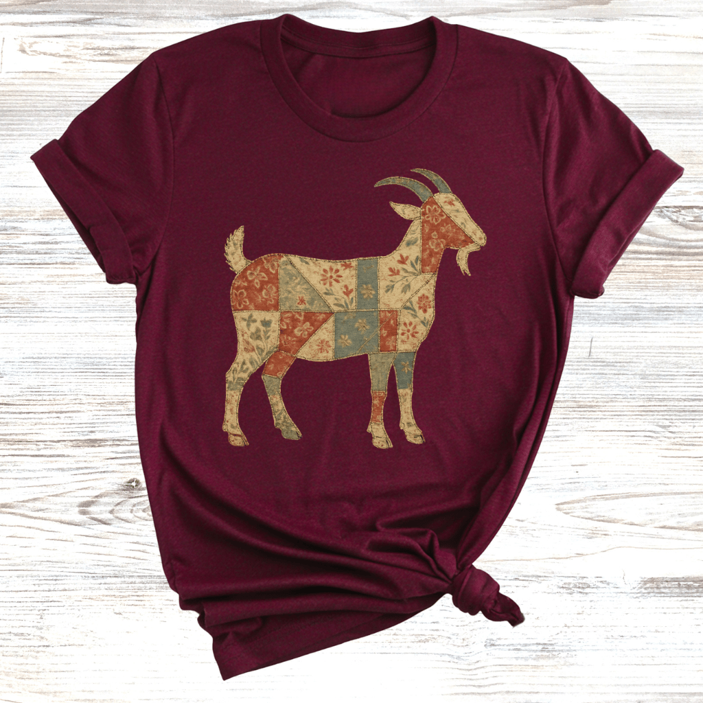Rustic Goat Quilt T-Shirt
