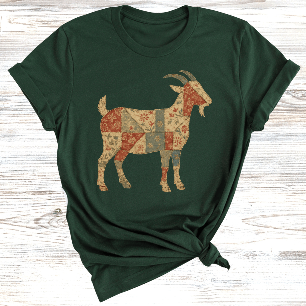 Rustic Goat Quilt T-Shirt